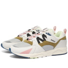 Karhu Men's Fusion 2.0 Sneakers in Lily White/Green Moss