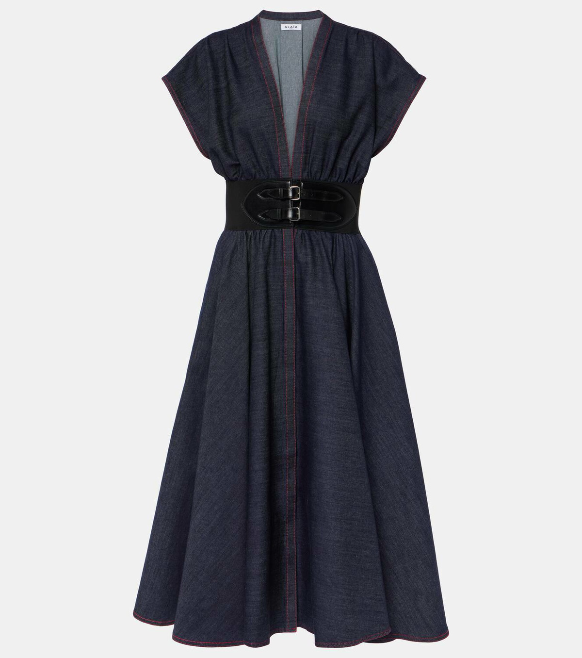 Alaïa Denim midi dress