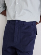 Ralph Lauren Purple label - Straight-Leg Cotton-Blend Twill Trousers - Blue