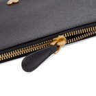 AMI Paris Women's Pouch in Black/Vibrated Brass 