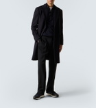 John Lobb Leather-trimmed slip-on sneakers