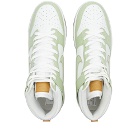 Nike Men's Dunk Hi-Top Retro Sneakers in Honeydew/White/Gold/Habanero