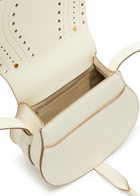 Chloe - Women's Ivory Marcie Small Leather Saddle Bag - Rounded Silhouette & Ring Fastening - One Size