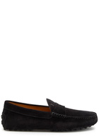 Tods Gommino Suede Loafers Black
