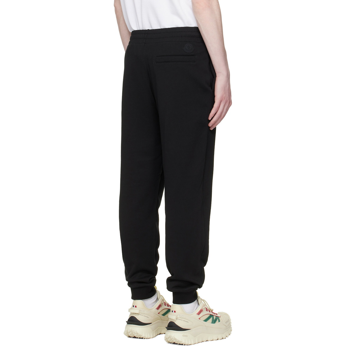 Moncler Black Logo Cotton Fleece Track Pants