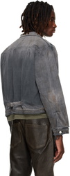 Enfants Riches Déprimés Gray 'Type VII' Flannel Lined Denim Jacket