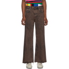 Marni Brown Over-Dyed Bleached Jeans