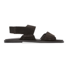 Giorgio Armani Brown Suede Sandal