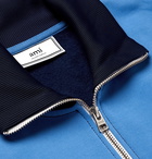 AMI - Slim-Fit Colour-Block Tech-Jersey Track Jacket - Men - Blue