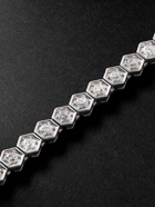 KOLOURS JEWELRY - Hexagon Large White Gold Diamond Bracelet - White