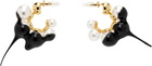 Ottolinger Dipped Pearl Mini Hoop Earrings