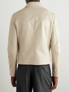 CELINE - Leather Blouson Jacket - Neutrals
