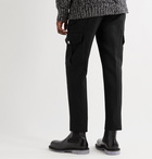 ALEXANDER MCQUEEN - Tapered Wool-Serge Cargo Trousers - Black