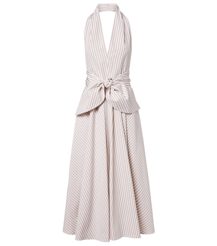 Photo: Patou Striped halterneck cotton midi dress