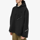 Undercoverism Men's Zip Detail Popover Hoody in Black