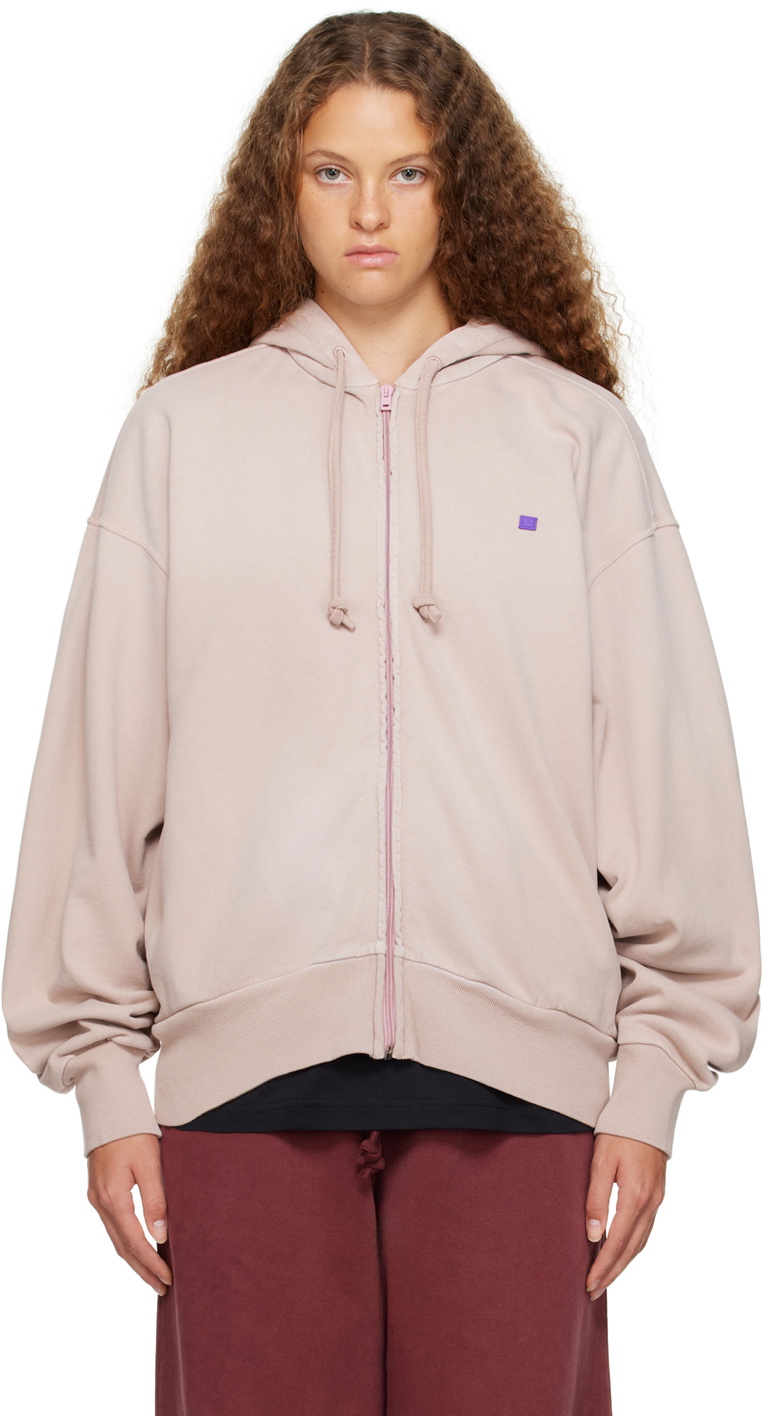 Acne Studios フーディ Acne Studios - Fleece logo hoodie - Pale Grey Melange