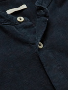 Massimo Alba - Raji Grandad-Collar Cotton-Corduroy Shirt - Blue