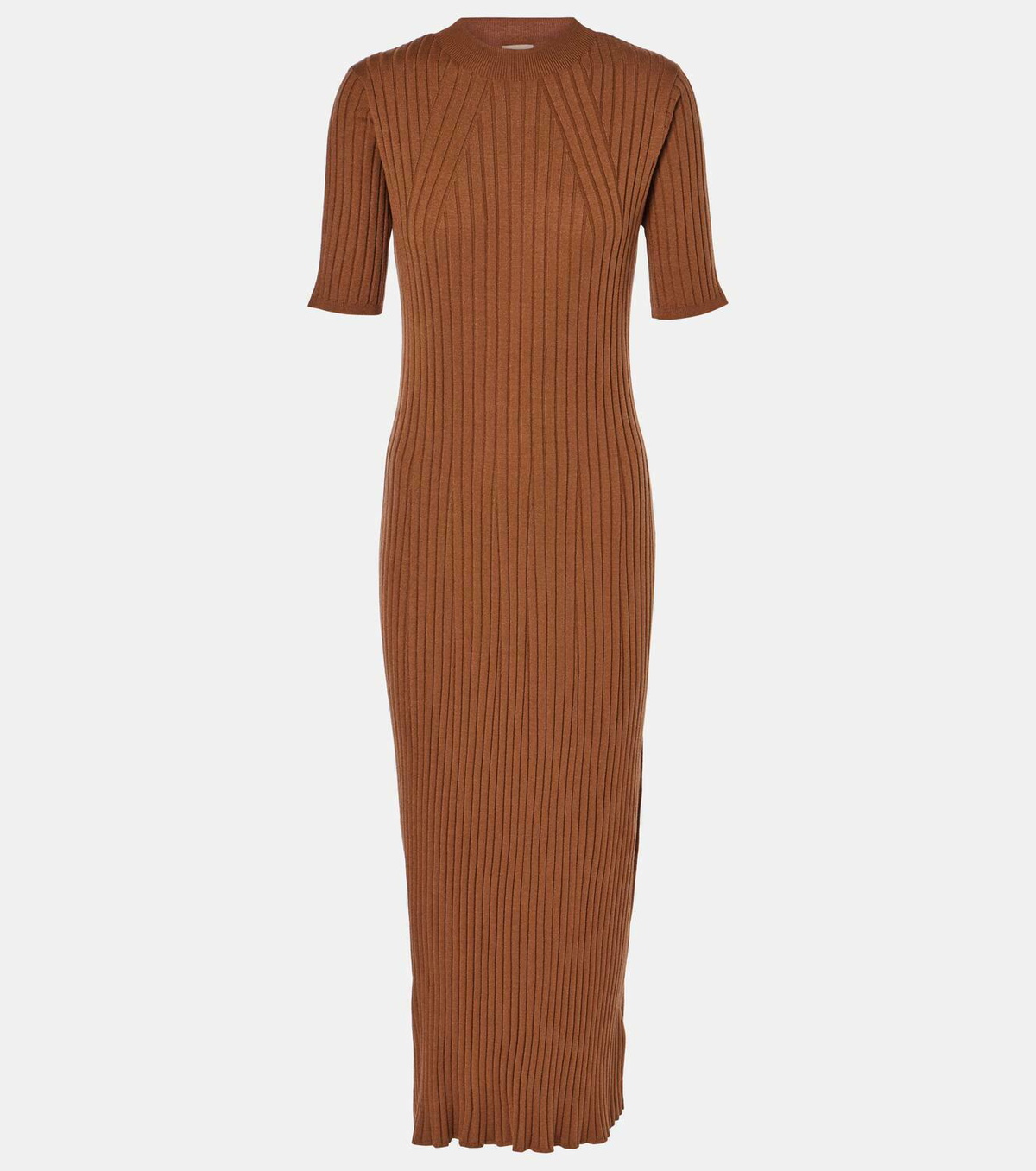black midi puff sleeve dress Casa Puff Sleeve Midi Dress