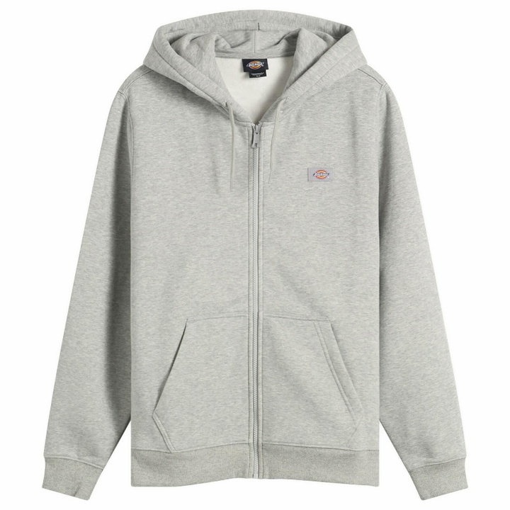 Photo: Dickies Men's Oakport Zip Hoodie in Heather Grey
