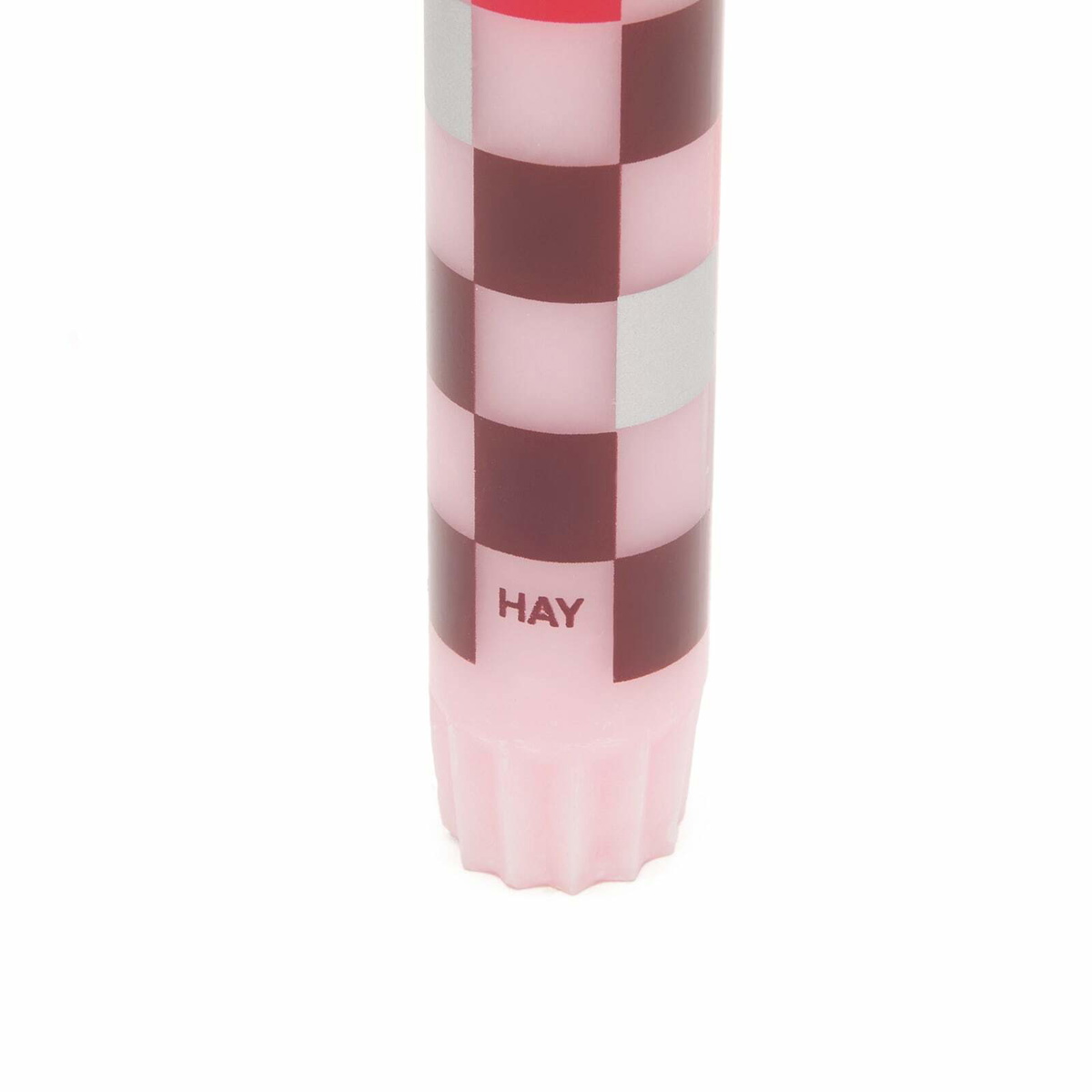 HAY Pattern Candle - Check in Pink/Bordeaux/Red/Silver 