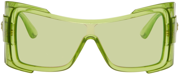 Photo: Versace Green Maxi Medusa Biggie Sunglasses