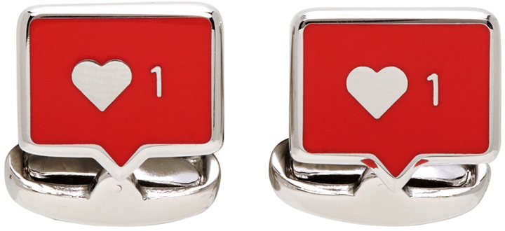 Photo: Paul Smith Silver & Red Likes Cufflinks
