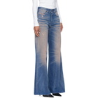 Diesel Blue & Pink Flare Regular Waist 1978 D-Akemi Jeans