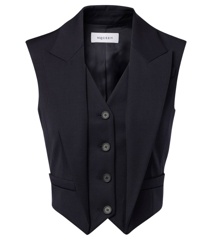 Photo: McQueen Cropped wool vest