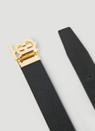 Burberry - TB Plaque Belt in Black