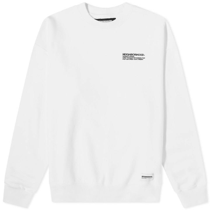 Photo: Neighborhood Men's Logo Sweatshirt in White