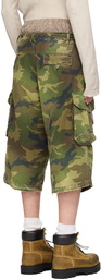 424 Green Camouflage Shorts