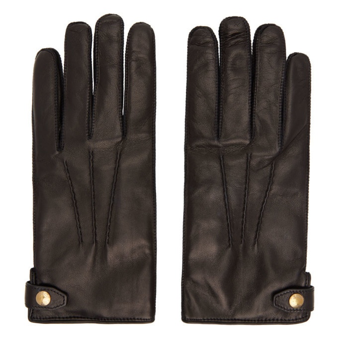 Photo: Dunhill Black Leather Duke Gloves