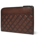 Berluti - Nino Quilted Leather Pouch - Men - Brown