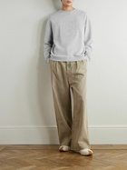 LOEWE - Logo-Embroidered Cotton-Jersey Sweatshirt - Gray