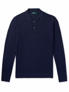 Incotex - Slim-Fit Cotton and Silk-Blend Polo Shirt - Blue