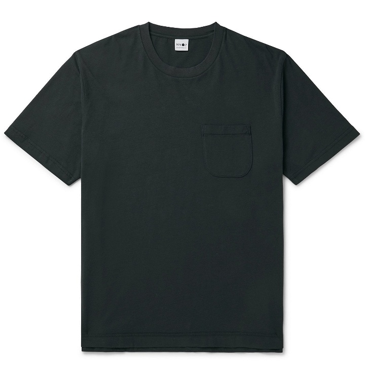 Photo: NN07 - Dylan Mélange Cotton-Jersey T-Shirt - Black