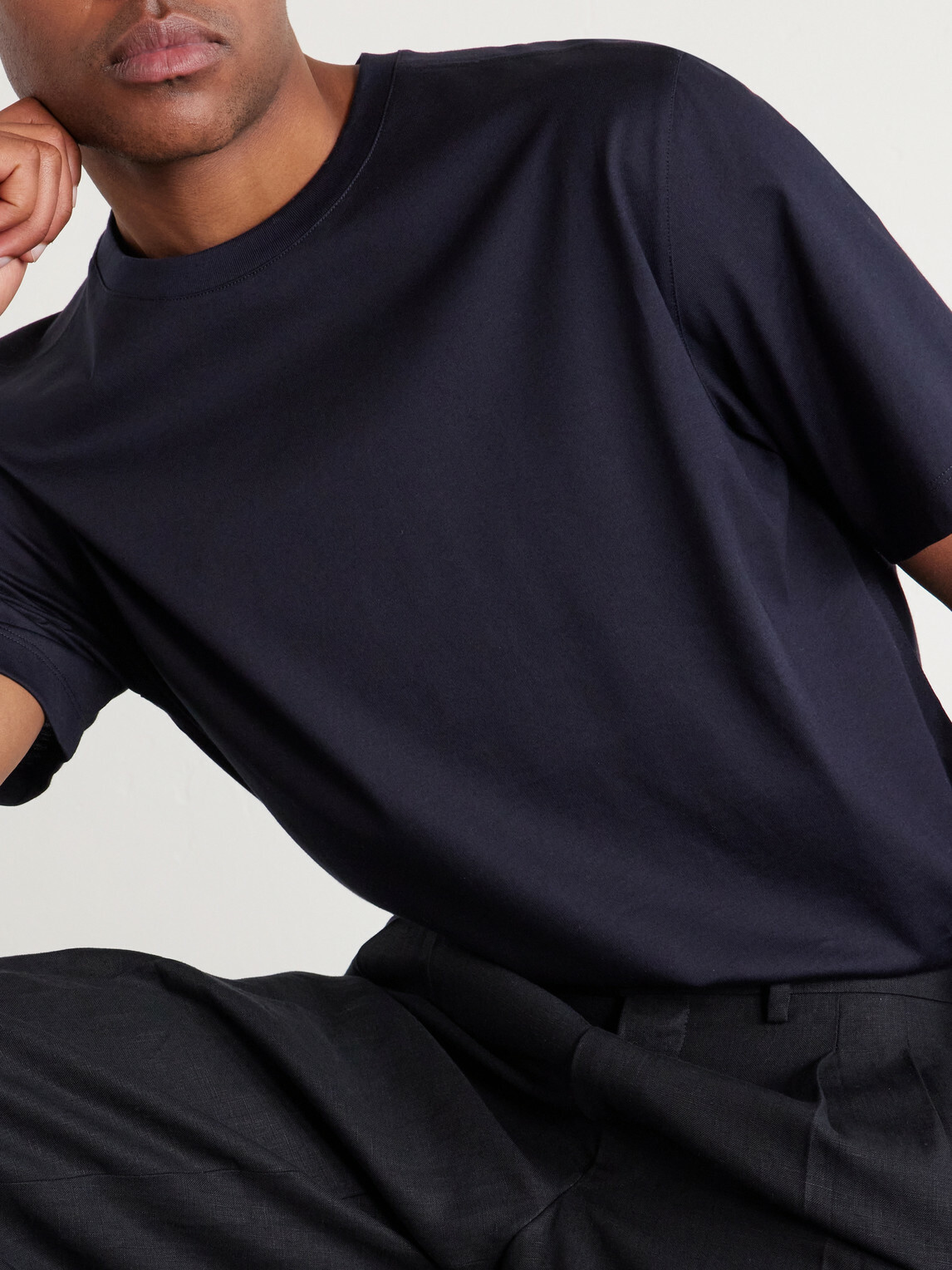 Zegna - Cotton-Jersey T-Shirt - Black