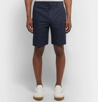 Paul Smith - Nep Cotton, Linen and Silk-Blend Denim Shorts - Dark denim