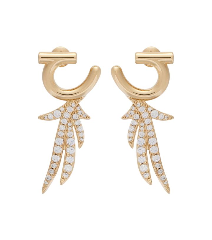 Photo: Ferragamo Crystal-embellished earrings
