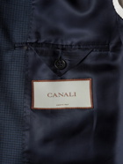 Canali - Checked Super 130s Wool Suit Jacket - Blue