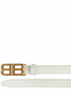 BALENCIAGA - 20mm Bb Hourglass Shiny Leather Belt