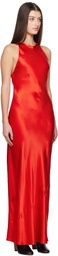 Silk Laundry Red High Low Maxi Dress