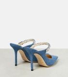 Jimmy Choo - Bing 100 embellished denim mules