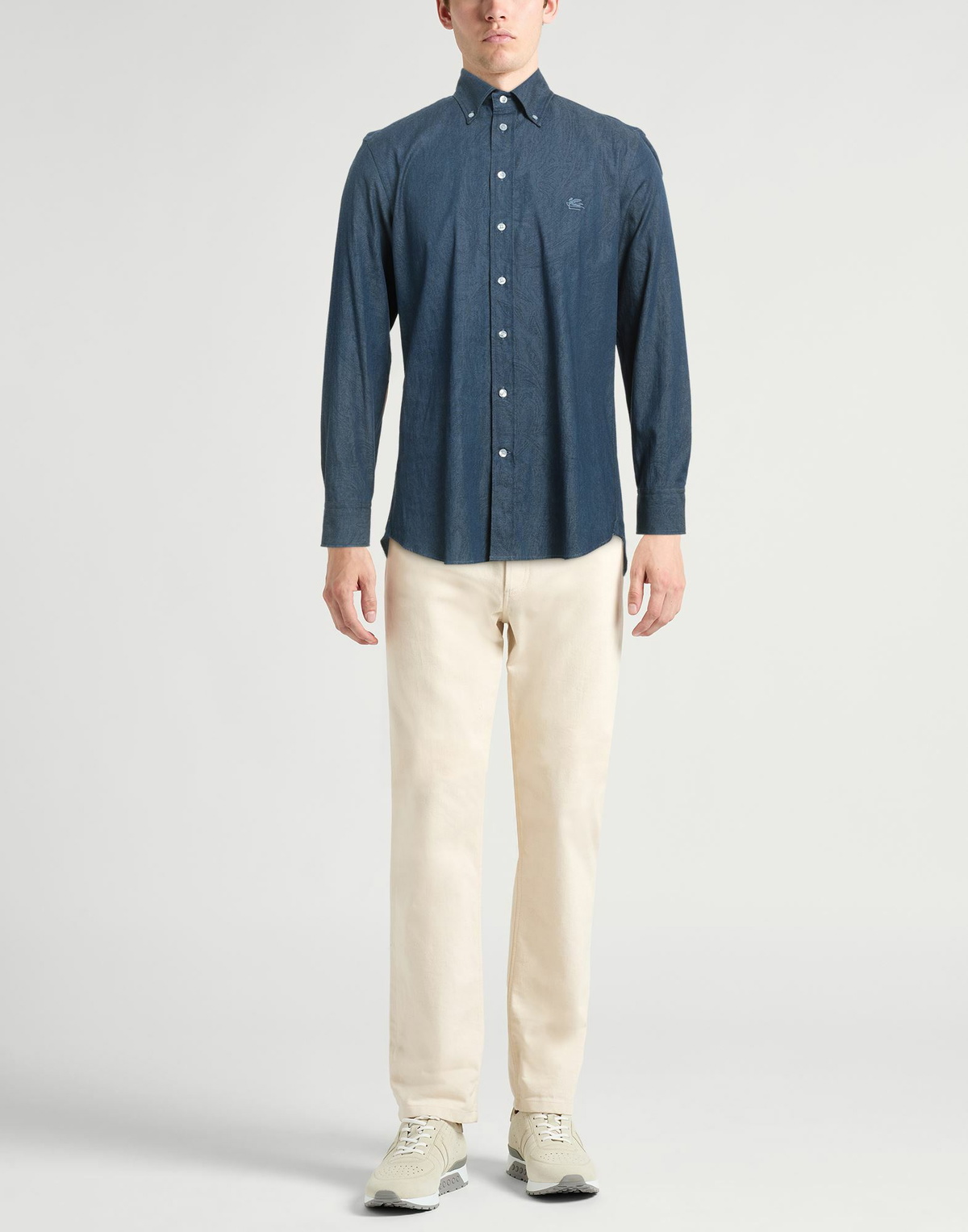 Etro Mens Denim shirt in Blue