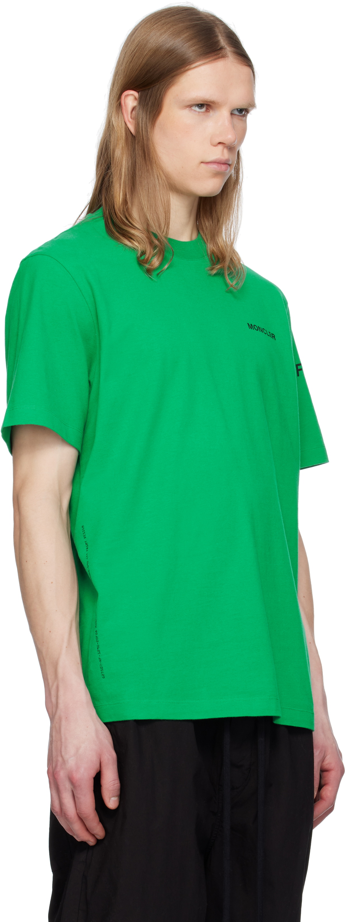 Moncler Genius Moncler x FRGMT Hiroshi Fujiwara Green Maxi Logo T-shirt