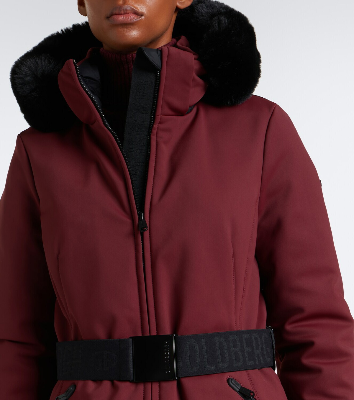 Goldbergh Hida belted hooded ski jacket