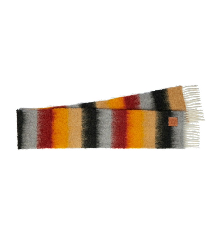 Photo: Loewe - Mohair-blend striped scarf