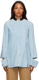 Loewe Slit Cuff Suede Blouse