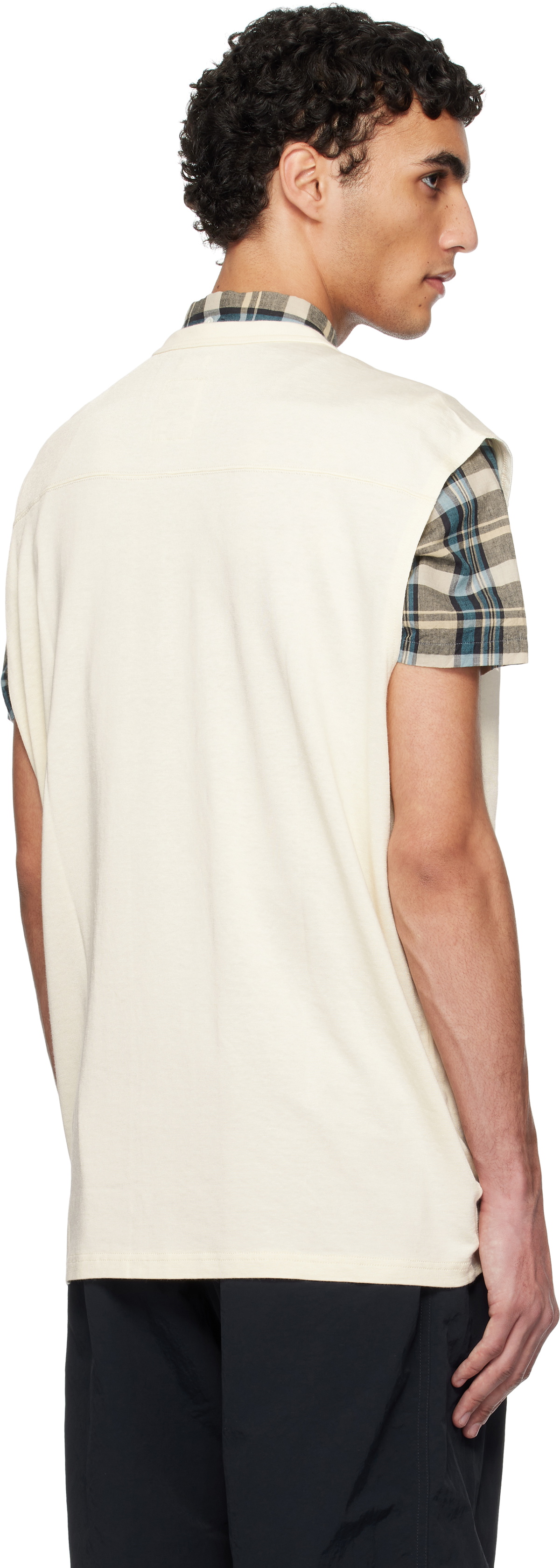 nanamica Off-White Rayon Cotton N/S Tank Top Nanamica