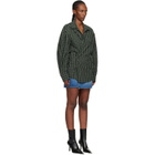 Alexander Wang Green Pre-Styled Wrap Minidress